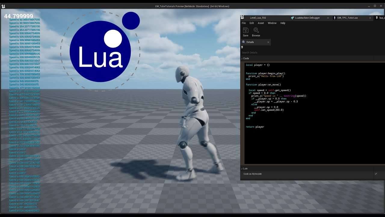 Скрипты Lua часто используются с мощными движками, например, с Unreal Engine